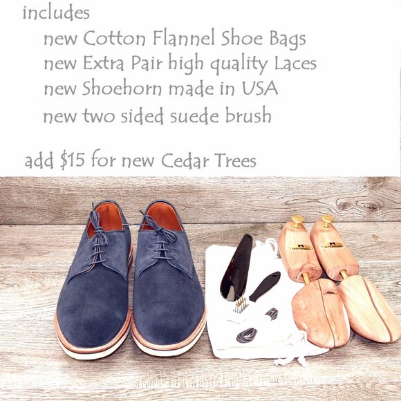 * NIB * $443 Allen Edmonds NOMAD 12 D + Matching Belt 34 - Navy * add $15 Trees main image 16